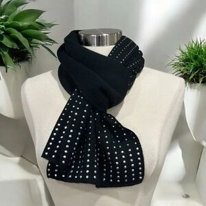 Rampage Women’s Rhinestone Scarf 74” X 10” in Black Color